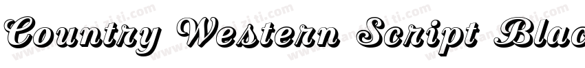 Country Western Script Black字体转换